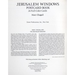 Jerusalem Windows Postcard Book. Marc Chagall Postcard. 24 Full-Color Cards