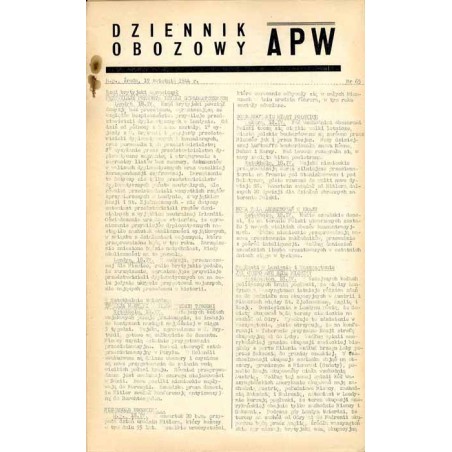 Dziennik Obozowy APW. 1944. Nr 65 (19 kwietnia 1944) + Dodatek Tygodniowy Nr 4