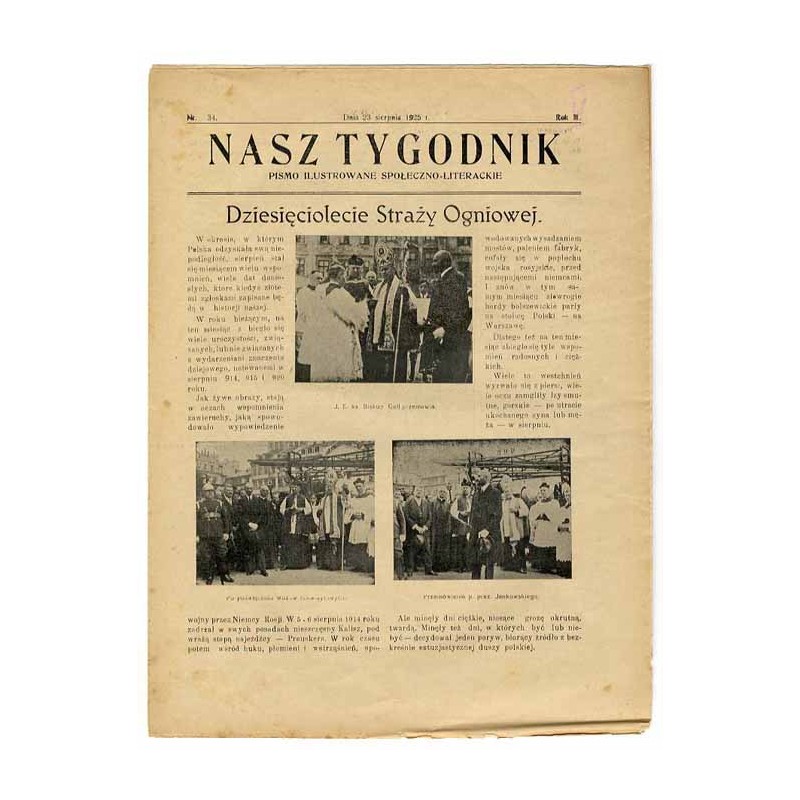 Nasz Tygodnik. Pismo ilustrowane społeczno-literackie. R.3 (1925). Nr 34 (23 sierpnia 1925)