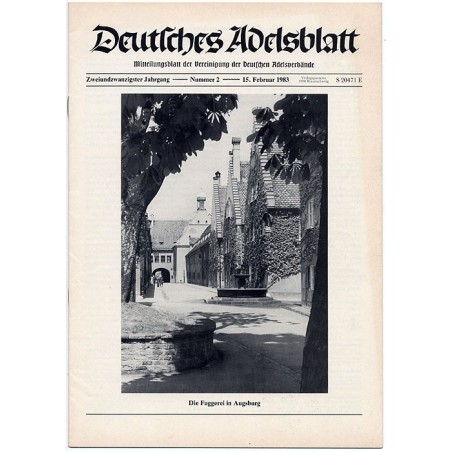 Deutsches Adelsblatt. 22. Jahrgang (1983). Nr 2 (15 II 1983) [Die Fuggerei in Augsburg]