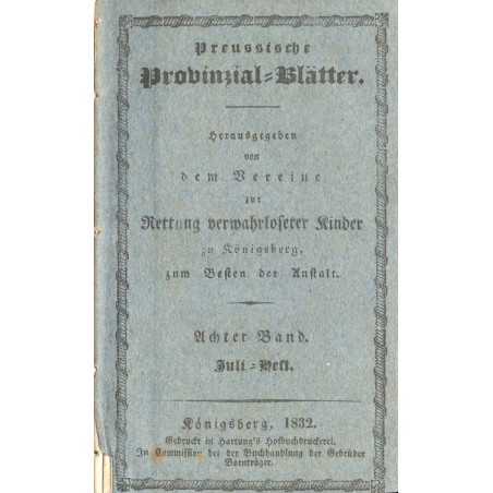 Preußische Provinzial Blätter. 8. Band (1832)