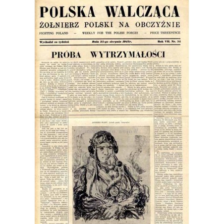 Polska Walcząca - Żołnierz Polski na Obczyźnie. Fighting Poland. Weekly for the Polish Forces. R.7 (1945). Nr 34 (25 sierpnia 19