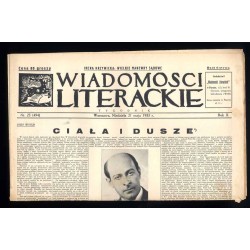 Wiadomości Literackie. Tygodnik. R.10 (1933). Nr 23 (494) (21 maja 1933)