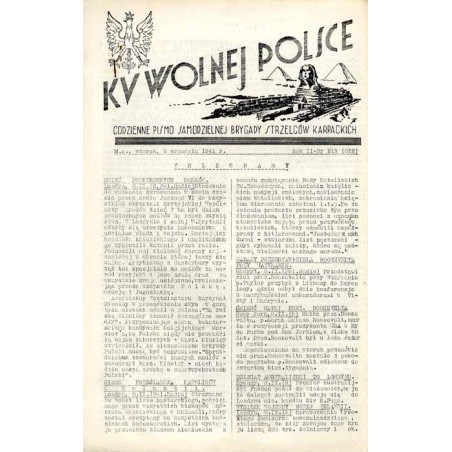 Ku Wolnej Polsce. Codzienne pismo Brygady Strzelców Karpackich. R.2 (1941). Nr 216 (322) (9 września 1941) / Pociąg pancerny pod