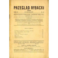 Przegląd Rybacki. Dwutygodnik poświęcony sprawom rybactwa. Organ oficjalny Związku Organizacyj Rybackich Rzeczypospolitej Polski