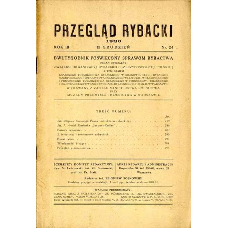 Przegląd Rybacki. Dwutygodnik poświęcony sprawom rybactwa. Organ oficjalny Związku Organizacyj Rybackich Rzeczypospolitej Polski