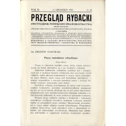 Przegląd Rybacki. Dwutygodnik poświęcony sprawom rybactwa. Organ oficjalny Związku Organizacyj Rybackich Rzeczypospolitej Polski