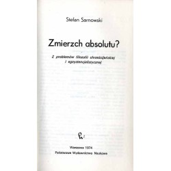 Zmierzch absolutu? Z problemów filozofii chrześcijańskiej i egzystencjalistycznej