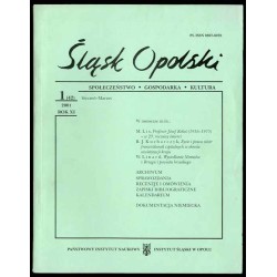 Śląsk Opolski. Społeczeństwo, gospodarka, kultura. R.11 (2001). Nr 1 (42) (Styczeń-Marzec 2001)