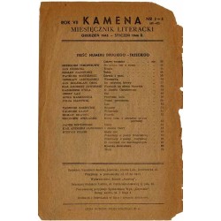 Kamena. Miesięcznik literacki. R.7 (1945-1946). Nr 2-3 (62-63) (XII 1945 - I 1946)