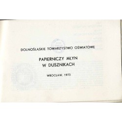 Papierniczy młyn w Dusznikach