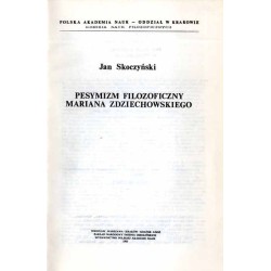 Pesymizm filozoficzny Mariana Zdziechowskiego