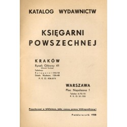 [Wydawnictwa prawnicze] Katalog Wydawnictw Księgarni Powszechnej - Kraków, Rynek Główny 41 Warszawa, Plac Napoleona 1, paździer