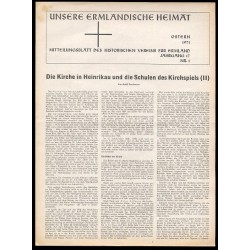Unsere Ermländische Heimat. Mitteilungsblatt des Historischen Vereins für Ermland. 17. Jahrgang (1971). Nr. 1 2 3 4 (komplet)