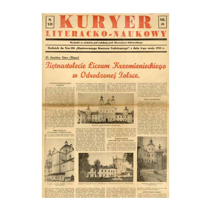 Kuryer Literacko-Naukowy. R.12 (1935). Nr 18 (6 maja 1935)