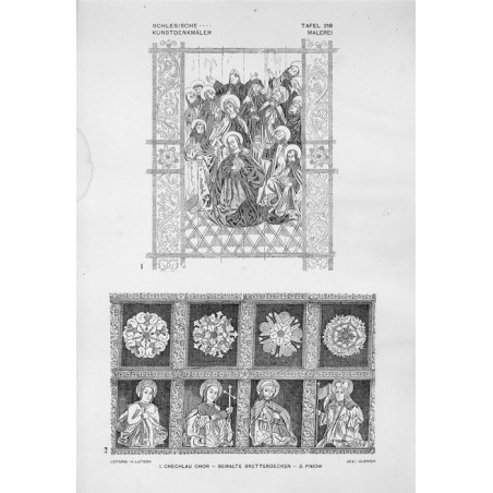 Bilderwerk schlesischer Kunstdenkmäler. Mappe III: Innere Ausstattung. Malerei. Tafel 218.1: Chechlau [Chechłów pow. Gliwice]. K