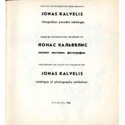 Jonas Kalvelis fotografijos parados katalogas
