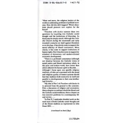 Freedom with Justice. Catholic Social Thought and Liberal Institutions