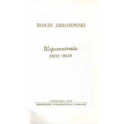 Wspomnienia 1905-1928