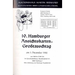 [Martin Bernhard] 27. Auktion Bildpostkarten und Randgebiete der Philatelie Photographica im Gewerkschaftshaus, 2000 Hamburg 1.