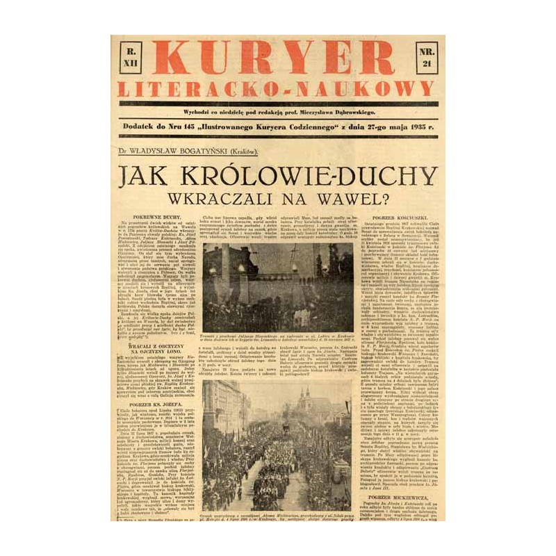 Kuryer Literacko-Naukowy. R.12 (1935). Nr 21 (27 maja 1935)