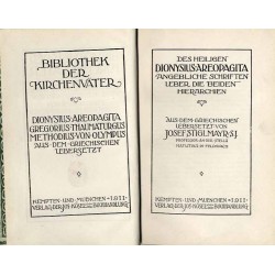 Bibliothek der Kirchenväter. Eine Auswahl Patristischer Werke in deutscher übersetzung. Reihe 1. B. 2: Dionysius Areopagita Gre