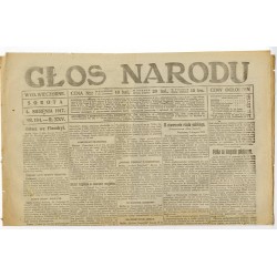 Głos Narodu. R.25 (1917). Nr 184 (4 sierpnia 1917). Wydanie wieczorne