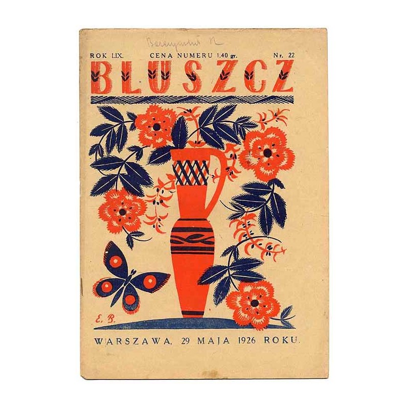Bluszcz. Pismo tygodniowe ilustrowane dla kobiet. R.59 (1926). Nr 22 (29 maja 1926)