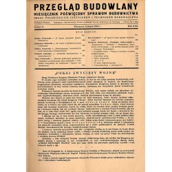 Przegląd Budowlany. Miesięcznik poświęcony sprawom budowlanym. R.22 (XI 1950) z. 11