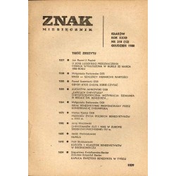 Znak. Miesięcznik. Święty Benedykt i jego dziedzictwo. R.32 (Grudzień 1980). Nr 318(12)