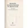 Badania socjologiczne w medycynie. Praca zbiorowa