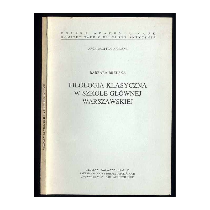 Filologia klasyczna w Szkole Głównej Warszawskiej