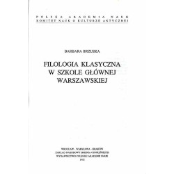 Filologia klasyczna w Szkole Głównej Warszawskiej