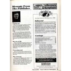 PCM Paper, Collectors' Marketplace. Vol.14 (1996). Nr 3 (March 1996)