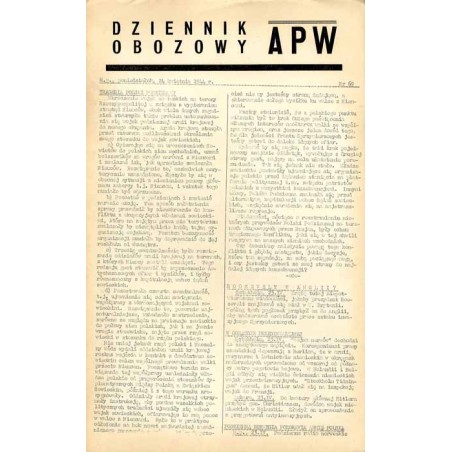 Dziennik Obozowy APW. 1944. Nr 69 (24 kwietnia 1944)