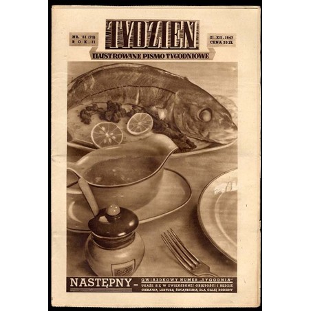 Tydzień. Ilustrowane pismo tygodniowe. R.2 (1947). Nr 51 (75) (21 grudnia 1947)