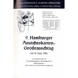 [Martin Bernhard] 26. Auktion Bildpostkarten und Randgebiete der Philatelie Photographica im Gewerkschaftshaus, 2000 Hamburg 1.