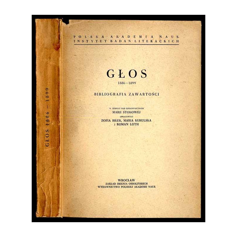 Głos 1886-1899. Bibliografia zawartości