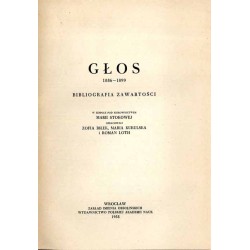 Głos 1886-1899. Bibliografia zawartości