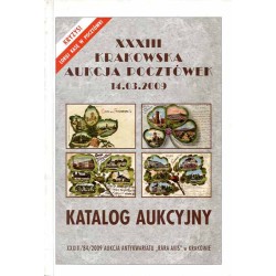 [Rara Avis] XXXIII Krakowska Aukcja Pocztówek. Katalog aukcyjny. 14 marca 2009 r
