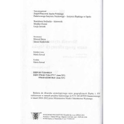 Słownik etymologiczny nazw geograficznych Śląska. T. 15: Wem-Wrzes