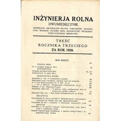 Inżynieria Rolna. Dwumiesięcznik poświęcony melioracjom rolnym, torfiarstwu, budownictwu wodnemu, budowie dróg, budownictwu wiej