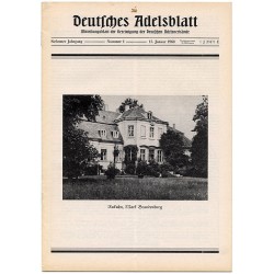 Deutsches Adelsblatt. 7. Jahrgang (1968). Nr 1 (15 I 1968) [Reckahn, Mark Brandeburg]