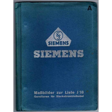 Siemens. Maßbilder zur Liste J 18. Garnituren für Starkstrombleikabel