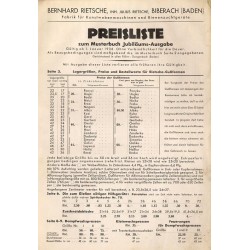 [Katalog firmowy pszczelarstwo] Bernhard Rietsche. Inhaber: Julius Rietsche. Fabrik für Kunstwabenmaschinen und Bienengeräte. Bi