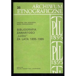 Bibliografia zawartości "Ludu" za lata 1895-1985