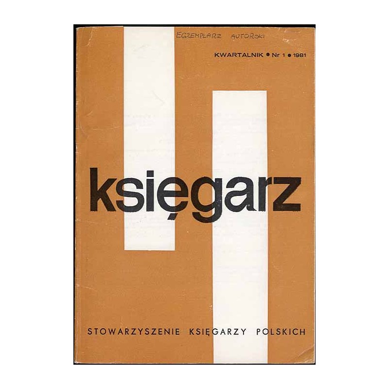 Księgarz. R.27 (1981). Nr 1