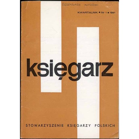 Księgarz. R.27 (1981). Nr 1