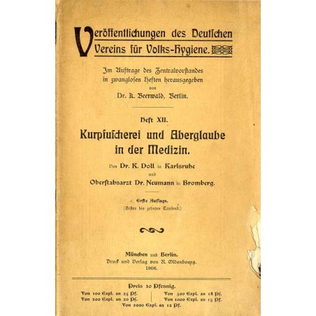 Kurpfuscherei und Aberglaube in der Medizin / pol. Szarlataneria i przesądy w medycynie