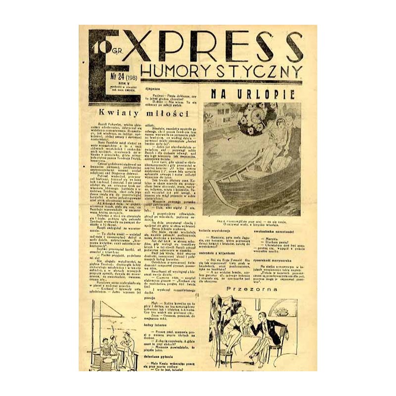 Express Humorystyczny. R.5 (1934). Nr 24 (198) / Marian Dąbrowski (Emden): Piosenka na banjoli. Powieść